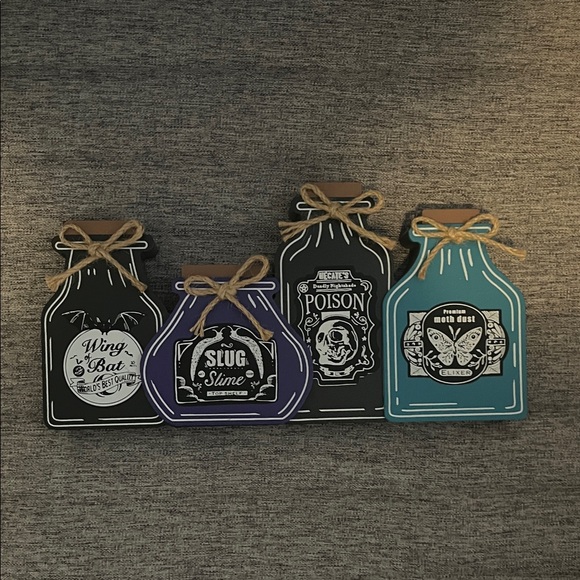 At Home Halloween Potion Bottle Decorations Table Top - Picture 1 of 9